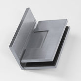 Forge Frameless Shower Hinge Heavy Duty Adjustable Glass to Wall L-Shape 90 Degrees - Satin Chrome